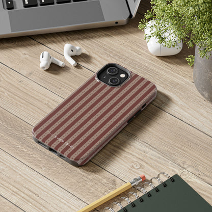 Muted Red Stripe IPhone Case