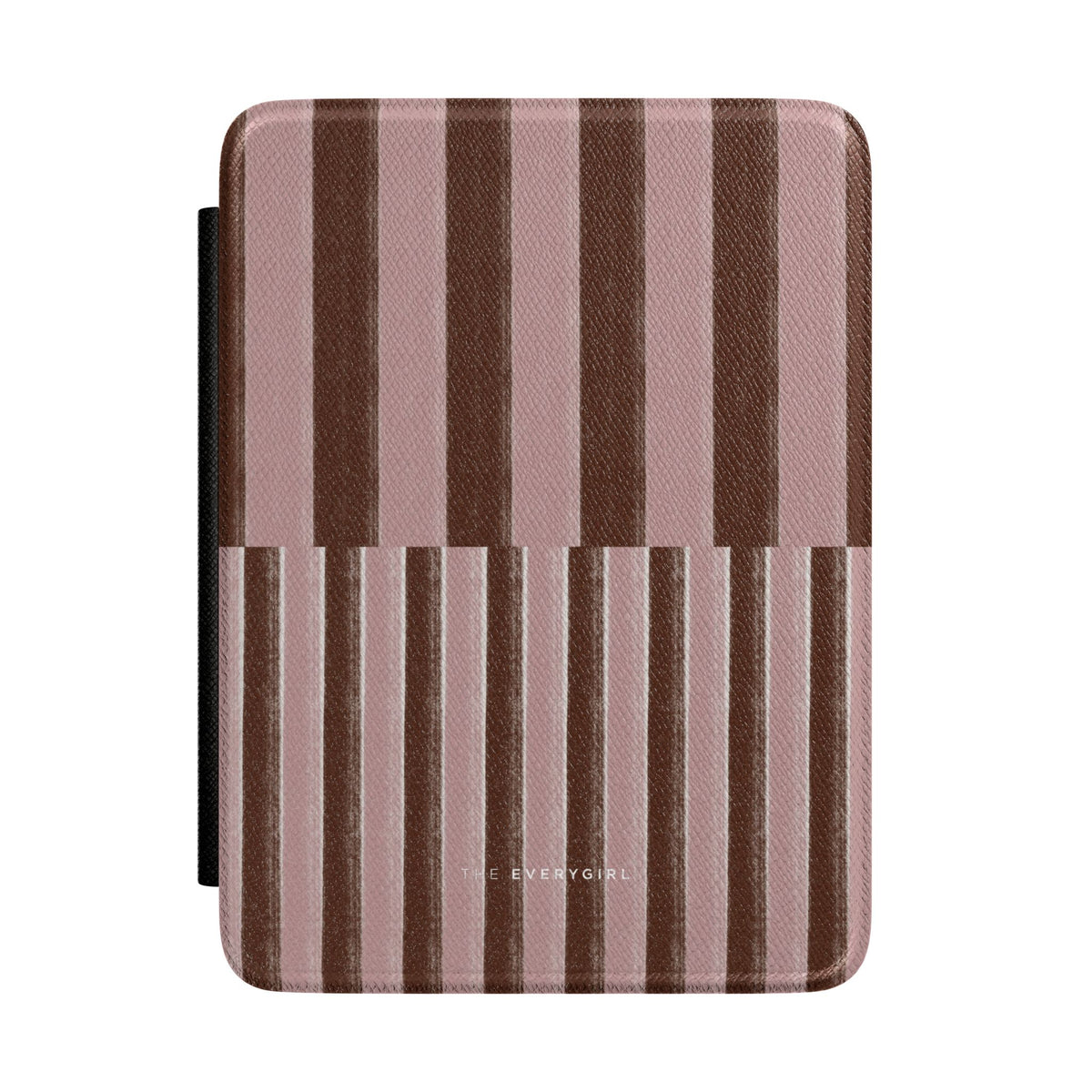 Pink and Brown Stripped Kindle Case