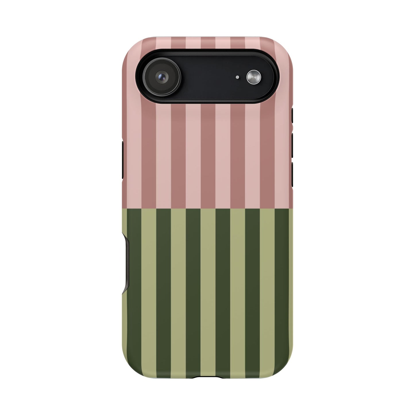 Pink & Green Stripe Phone Case