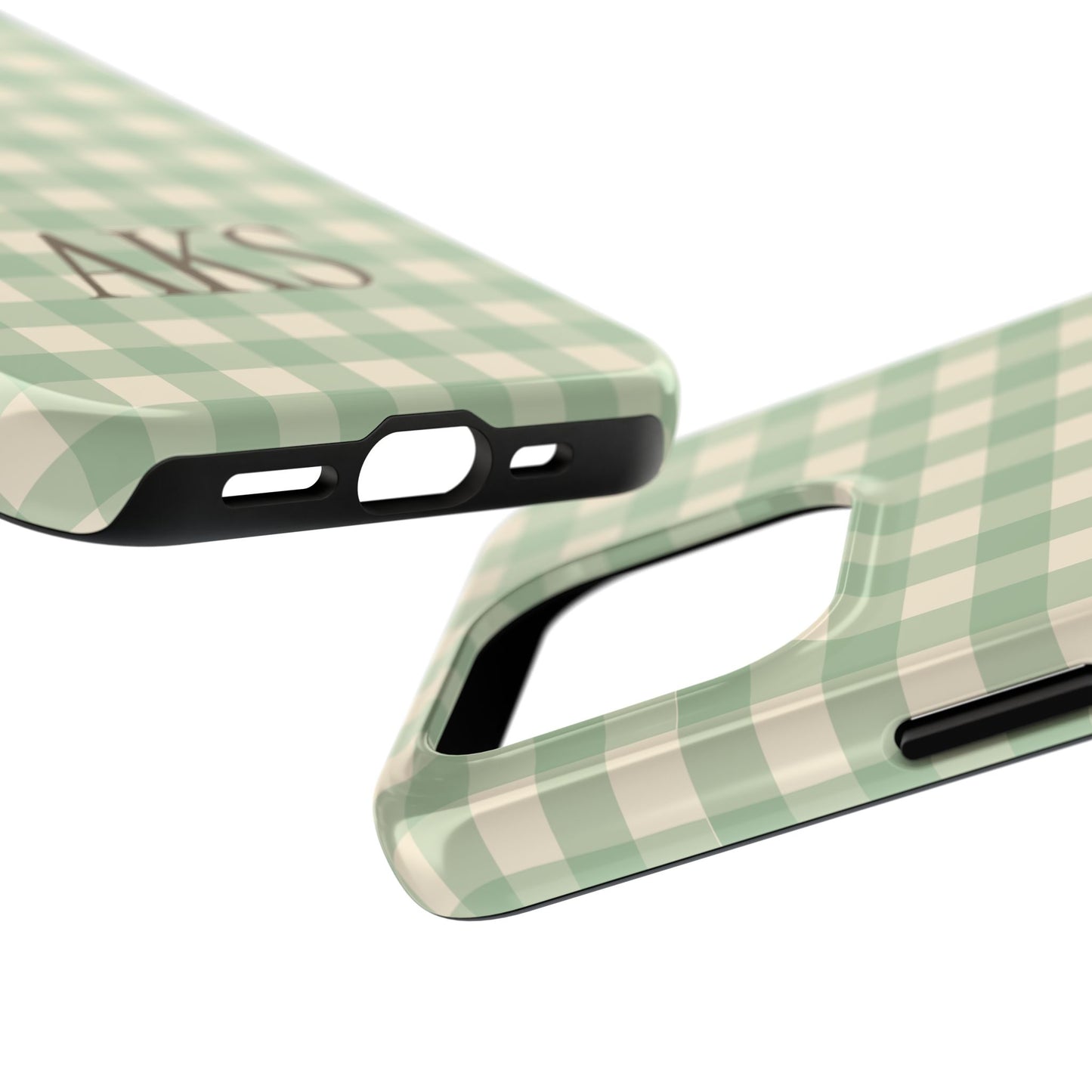 Customizable Green Gingham Phone Case