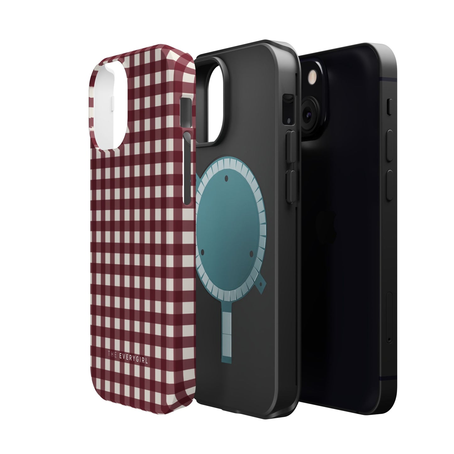 Burgundy Gingham Phone Case