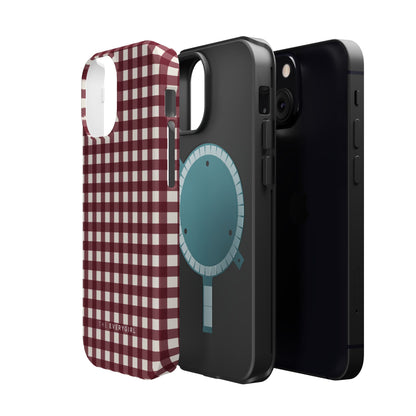 Burgundy Gingham Phone Case