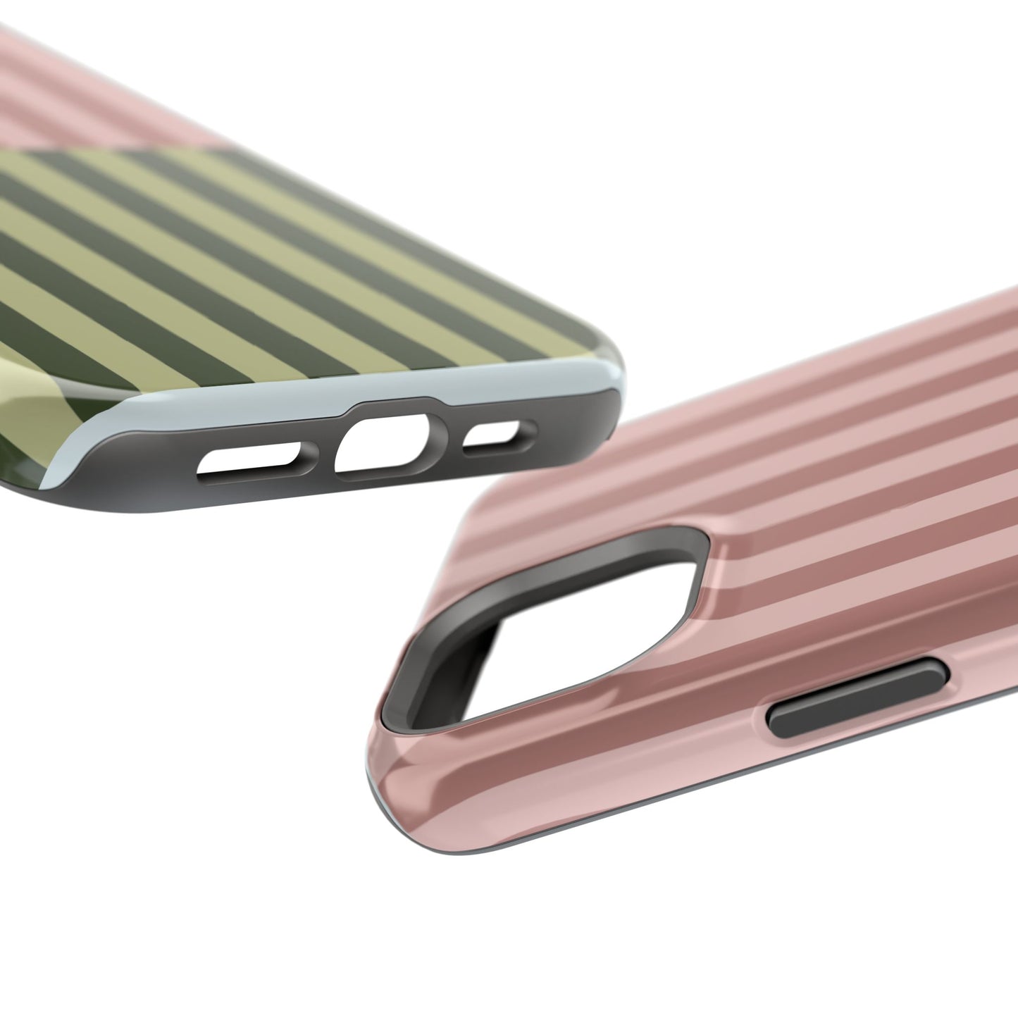 Pink & Green Stripe Phone Case