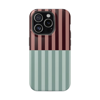 Burgundy and Blue Stripe Phone Case