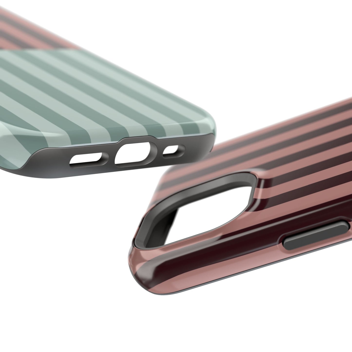 Burgundy and Blue Stripe Phone Case
