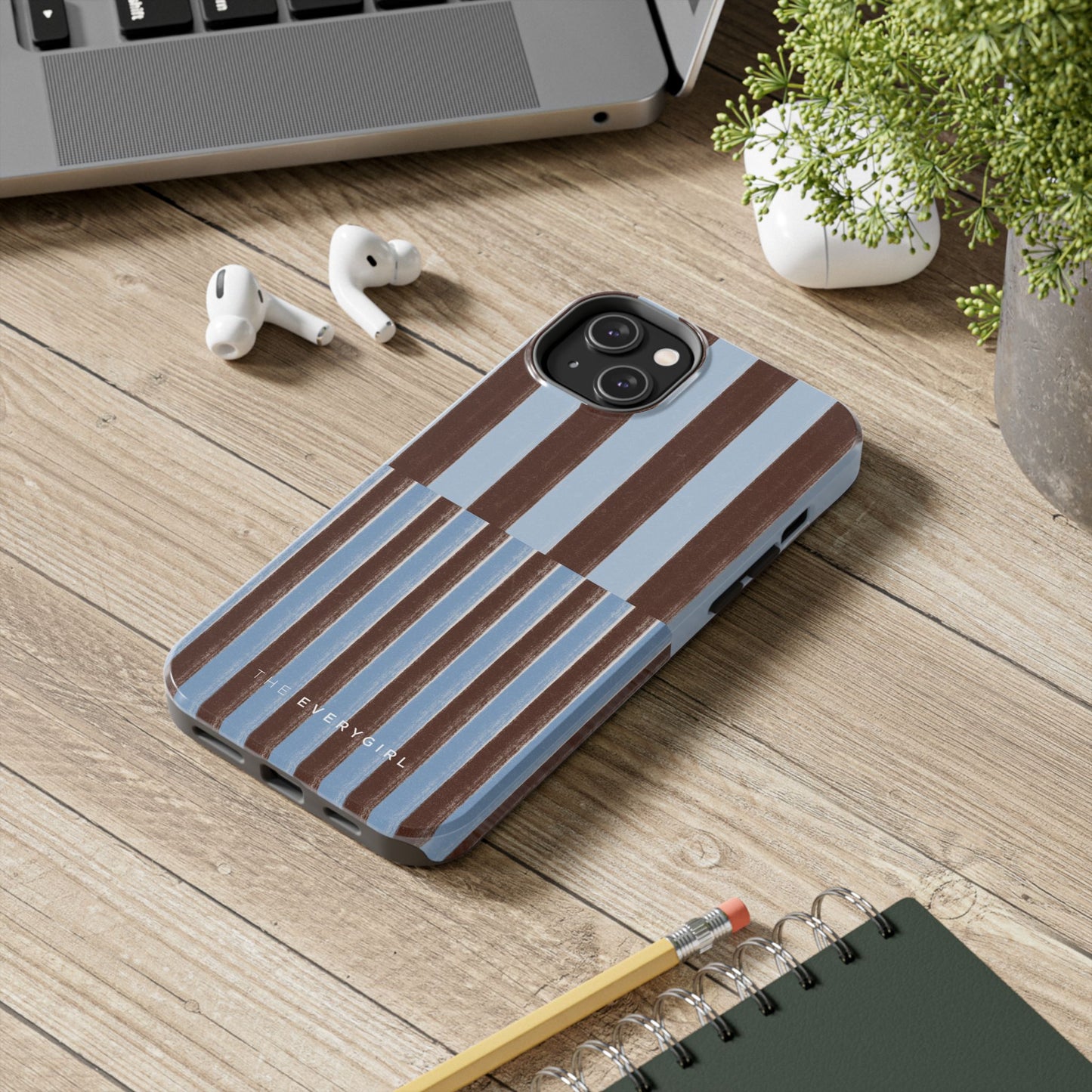 January Blue & Brown Phone Case
