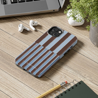 January Blue & Brown Phone Case