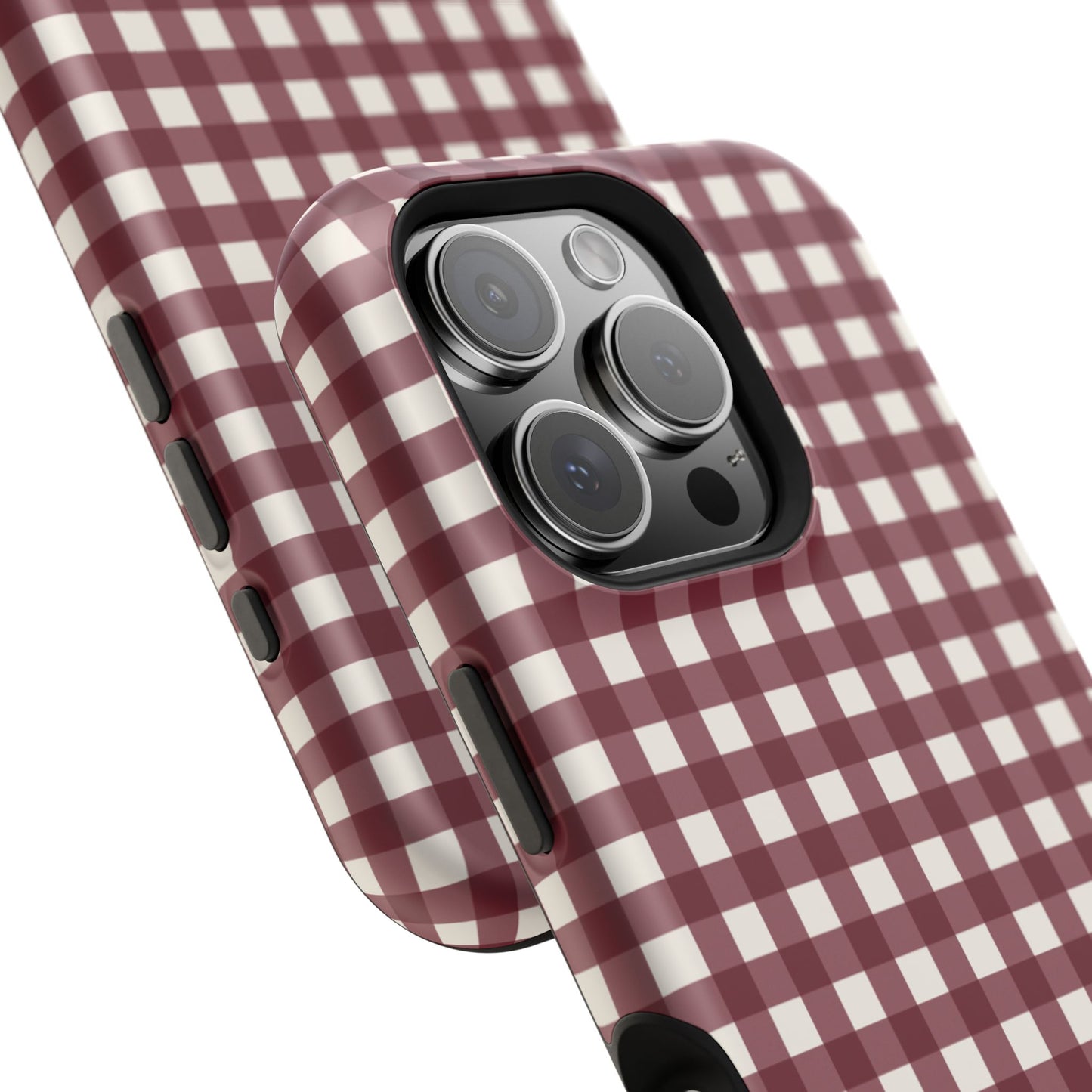 Burgundy Gingham Phone Case