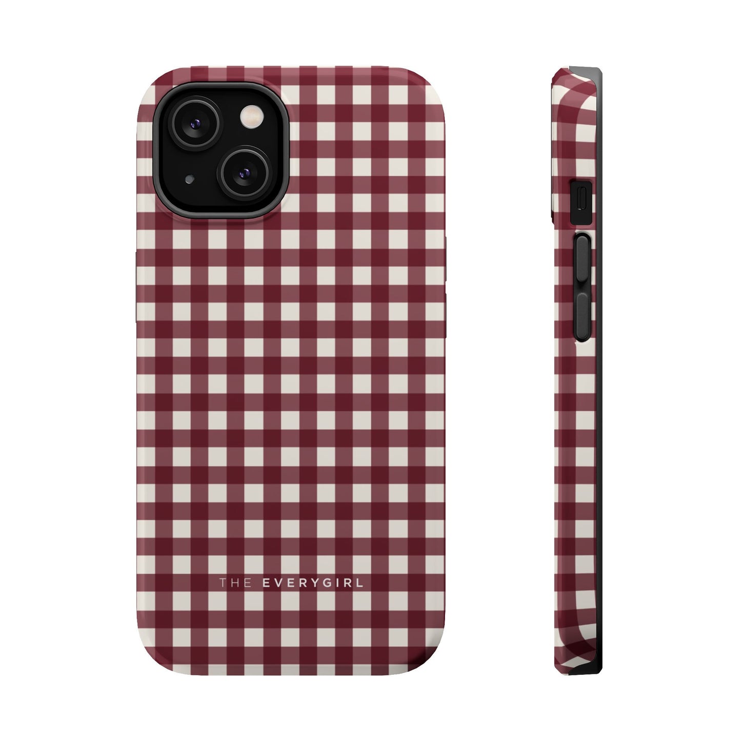 Burgundy Gingham Phone Case