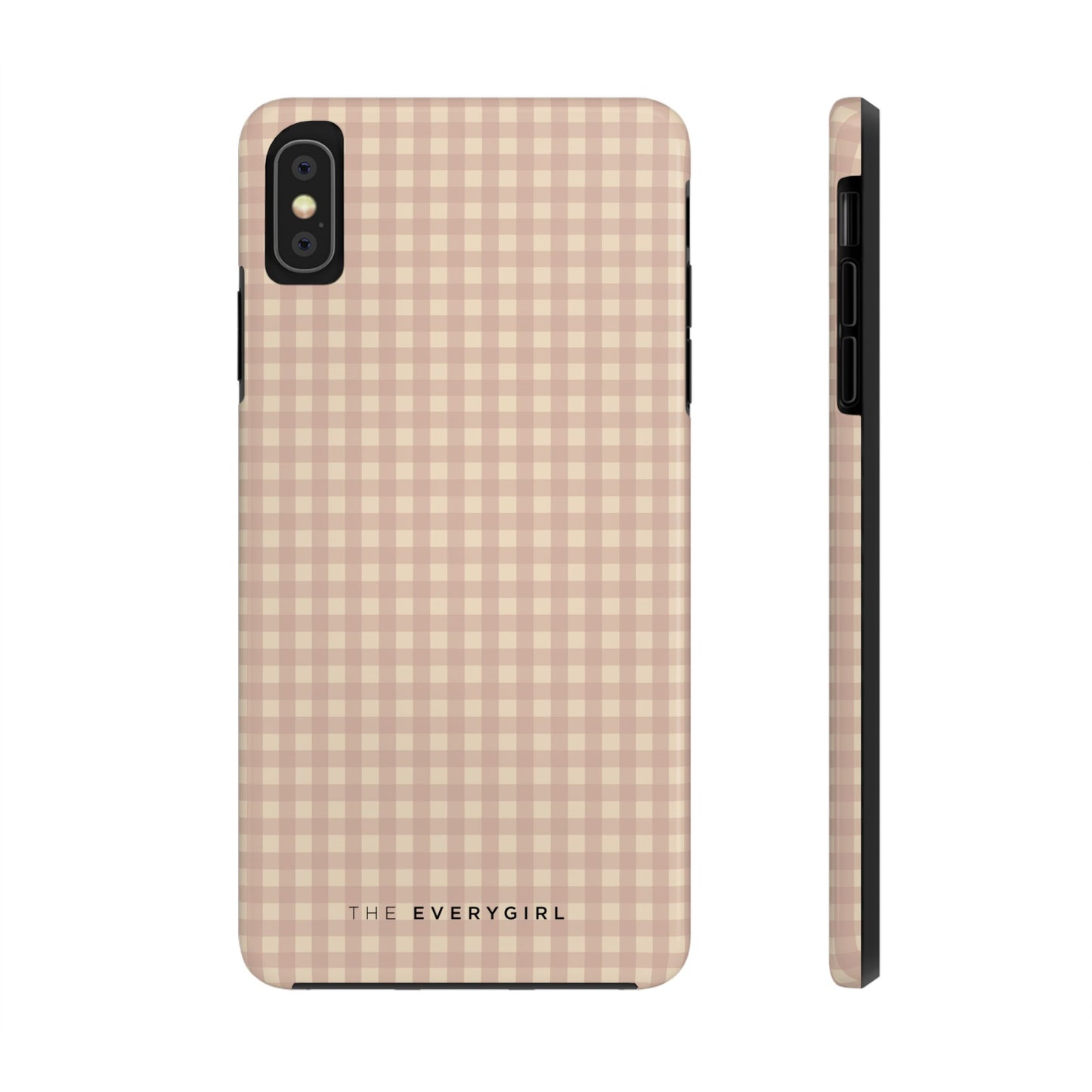 Neutral Blush Gingham IPhone Case