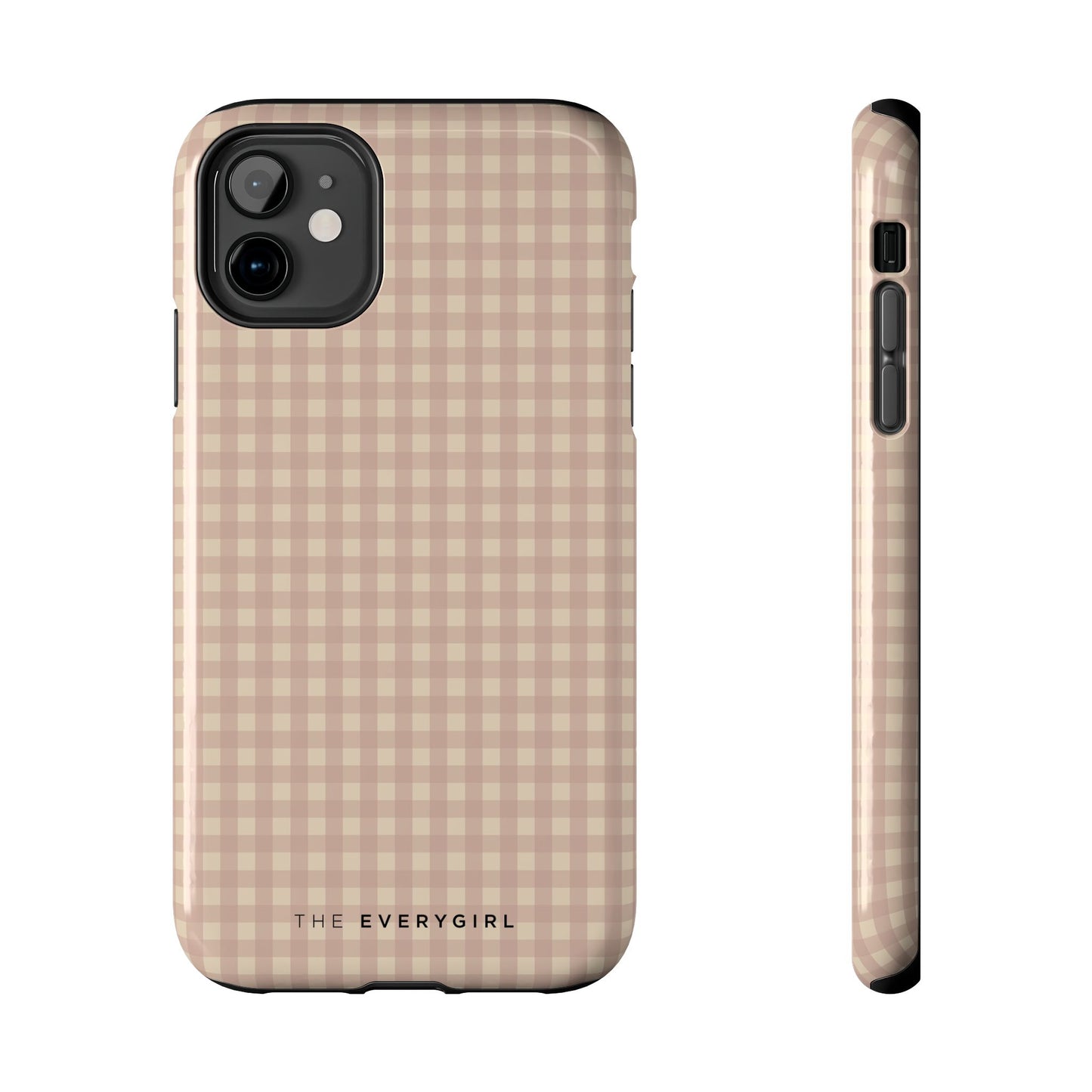 Neutral Blush Gingham IPhone Case