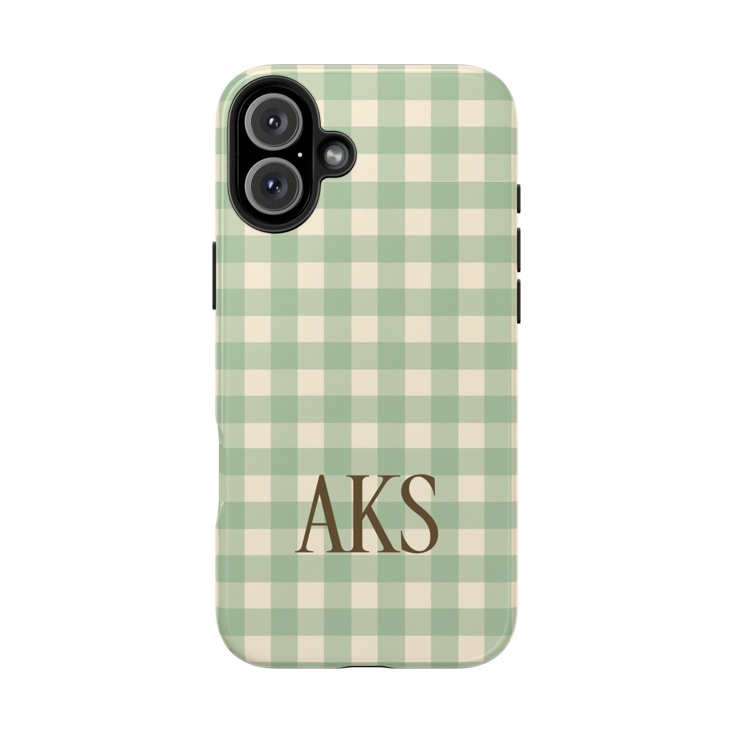 Customizable Green Gingham Phone Case