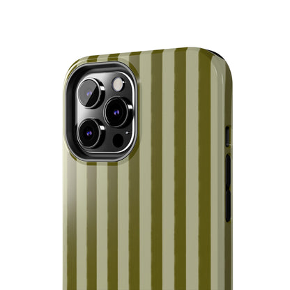 Tone on Tone Green Stripes IPhone Case