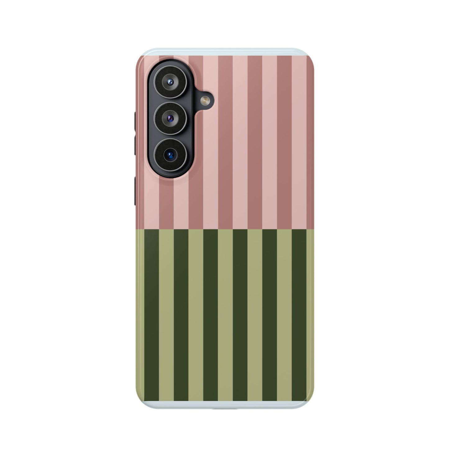 Pink & Green Stripe Phone Case