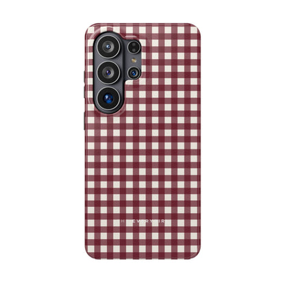 Burgundy Gingham Phone Case