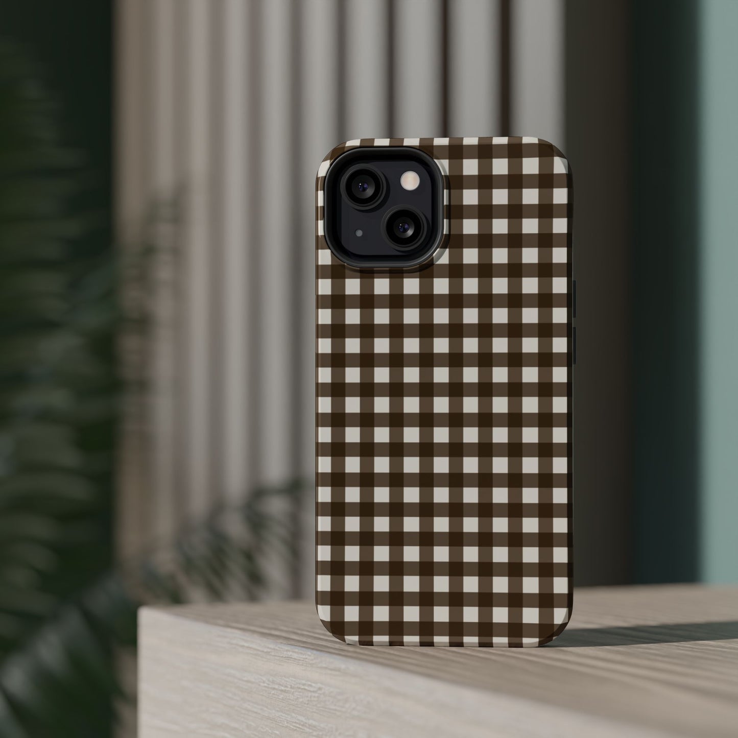 Brown Gingham Phone Case