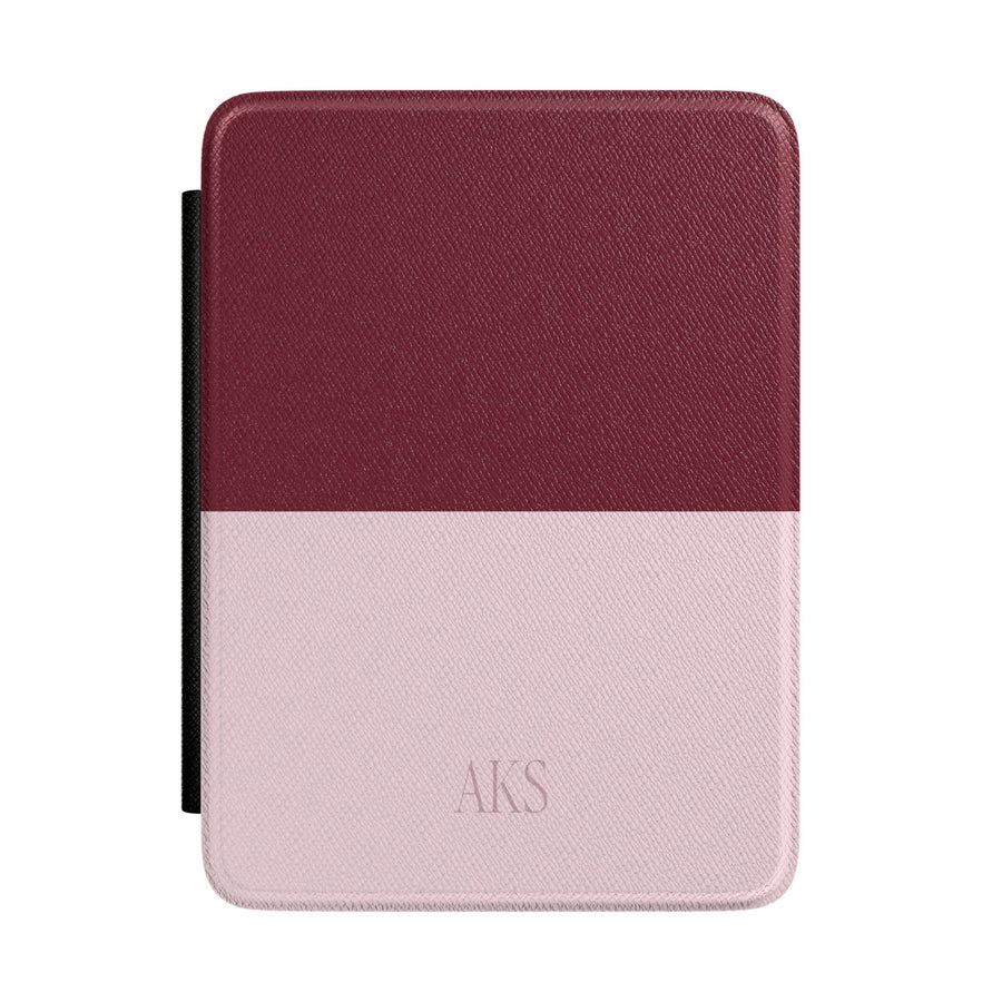 Personalized Colorblock Pink Kindle Case
