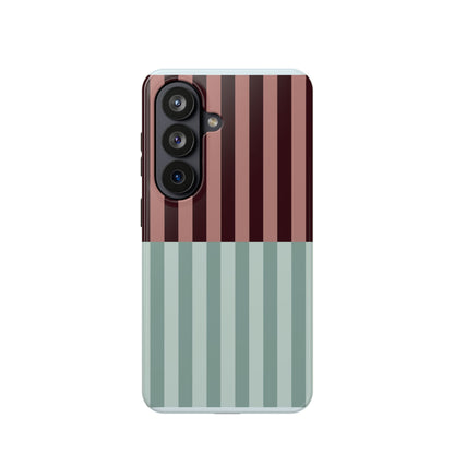 Burgundy and Blue Stripe Phone Case