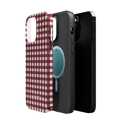 Burgundy Gingham Phone Case