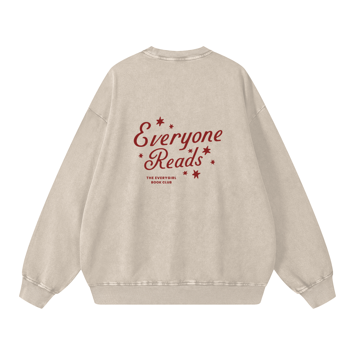 Beige Everyone Reads Oversized Sweatshirt