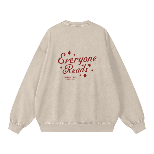 Beige Everyone Reads Oversized Sweatshirt