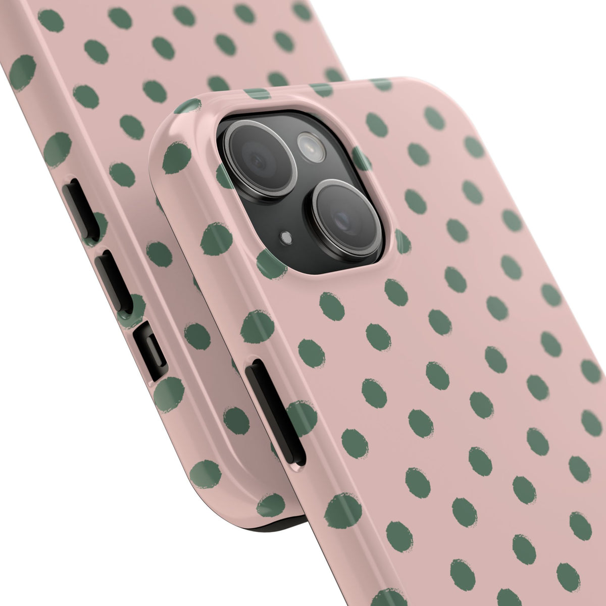 Pink & Green Polka Dots Phone Case