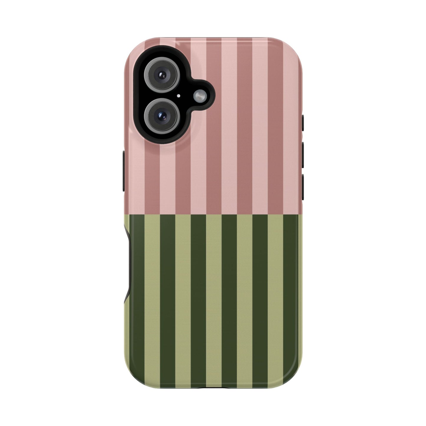 Pink & Green Stripe Phone Case