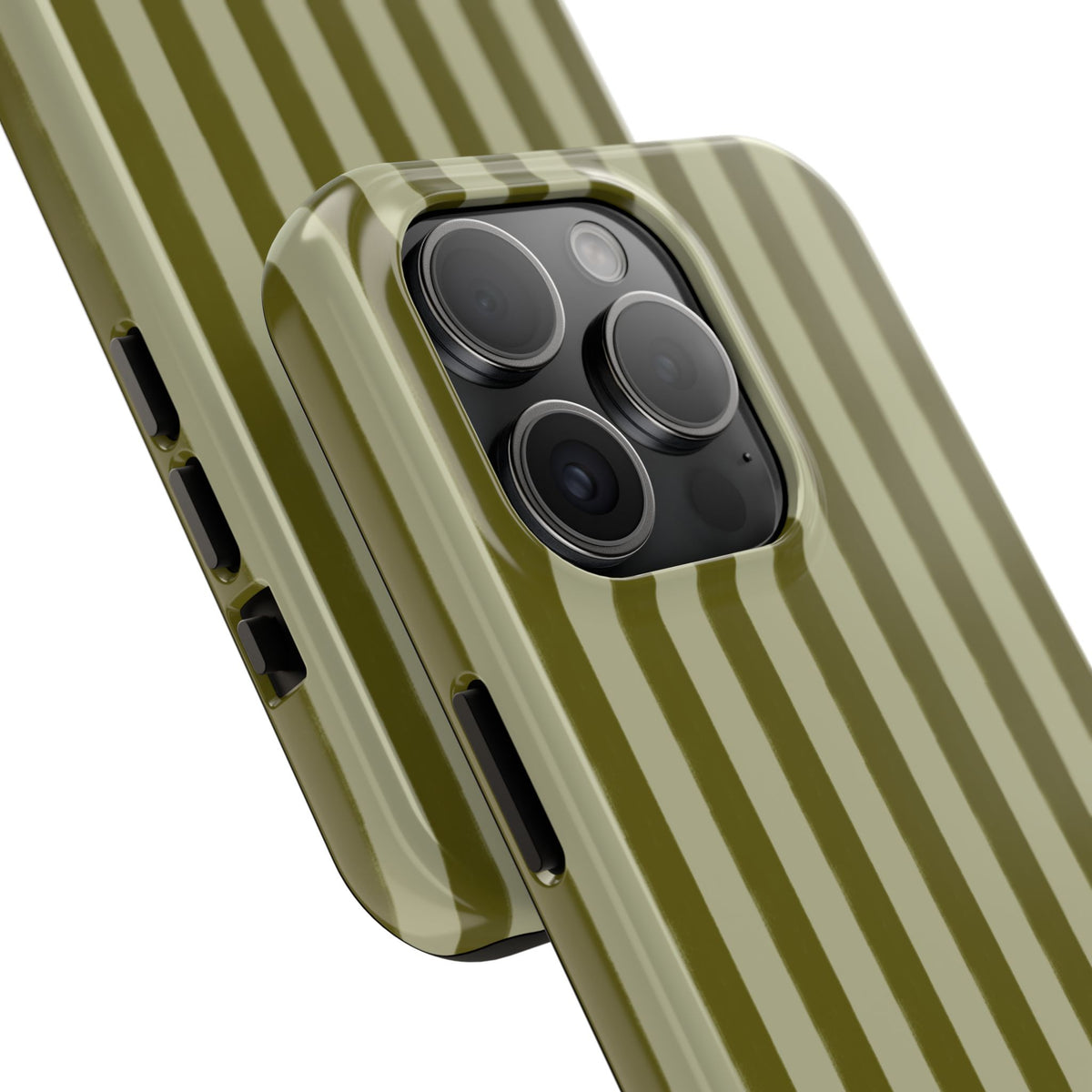 Tone on Tone Green Stripes IPhone Case
