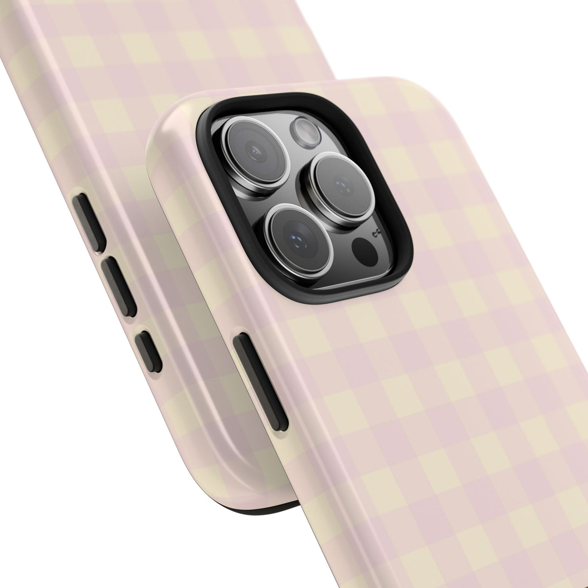 Customizable Pink & Yellow Gingham Phone Case