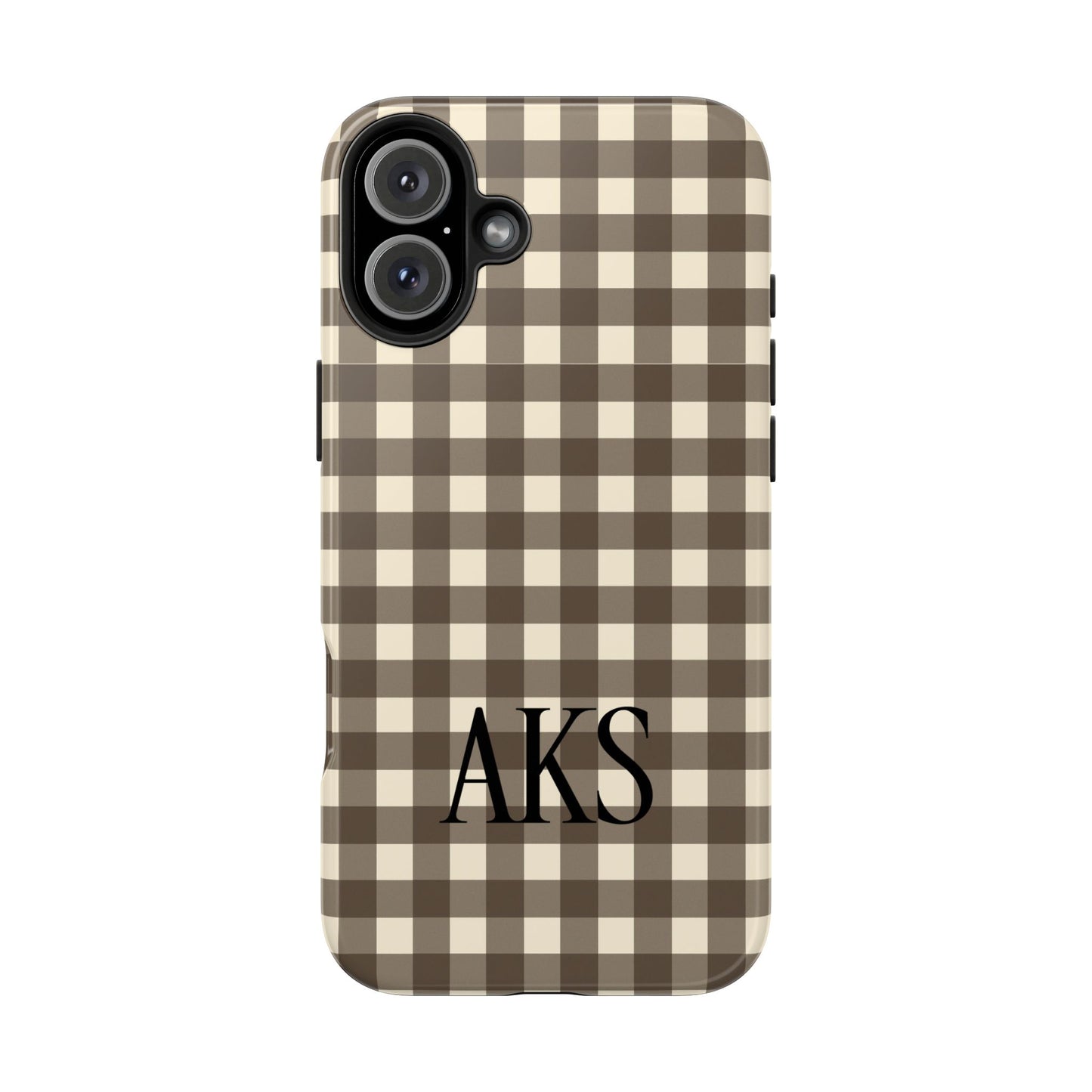 Customizable Brown Gingham Phone Case