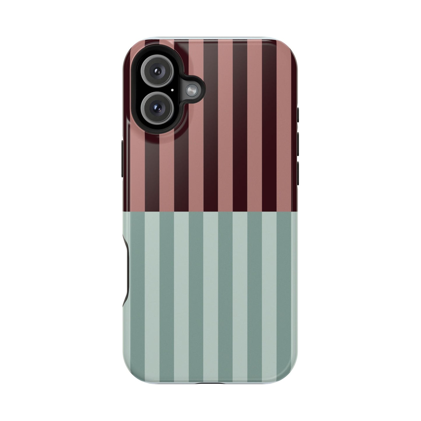 Burgundy and Blue Stripe Phone Case