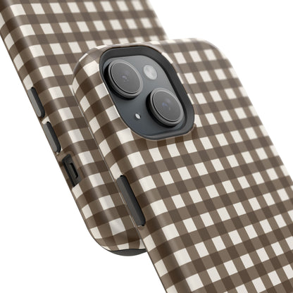 Brown Gingham Phone Case