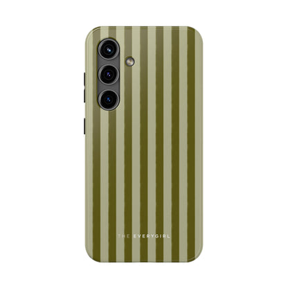 Tone on Tone Green Stripes IPhone Case