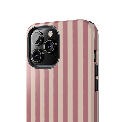 Tone on Tone Pink Stripes IPhone Case