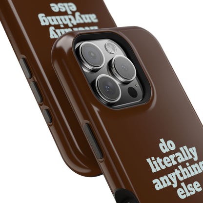 Do Literally Anything Else Brown & Blue Phone Case