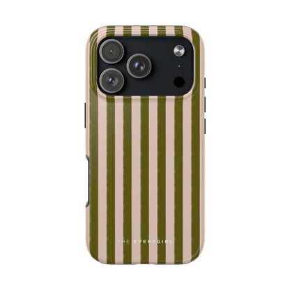 Green & Pink Stripes IPhone Case