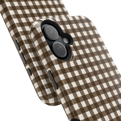 Brown Gingham Phone Case