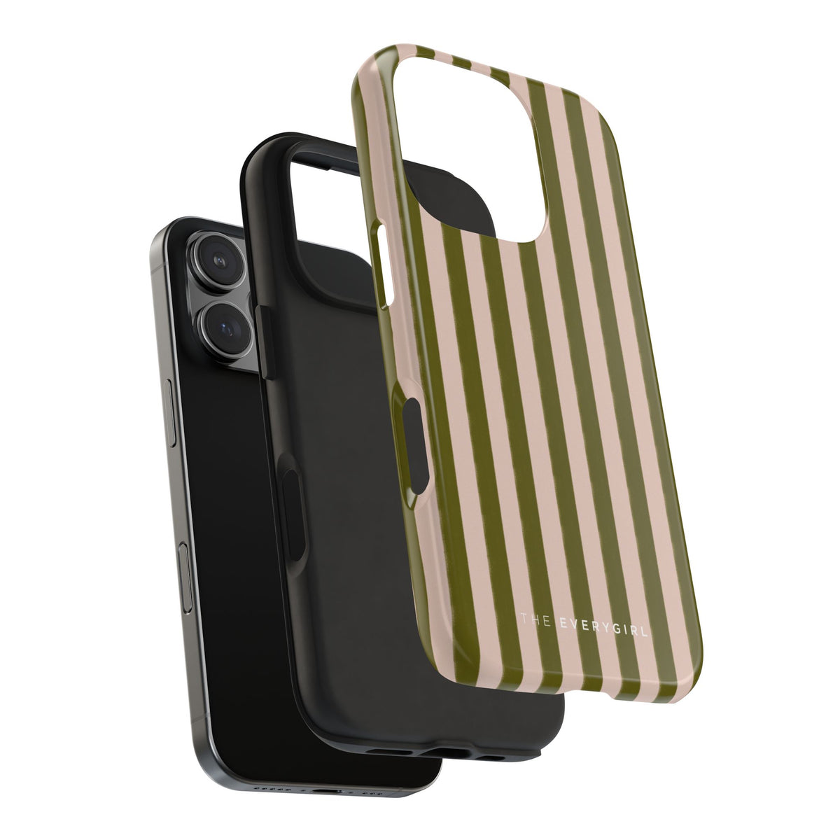 Green & Pink Stripes IPhone Case