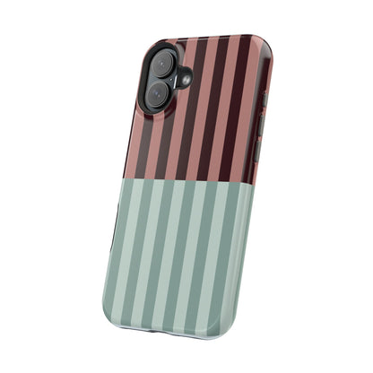 Burgundy and Blue Stripe Phone Case