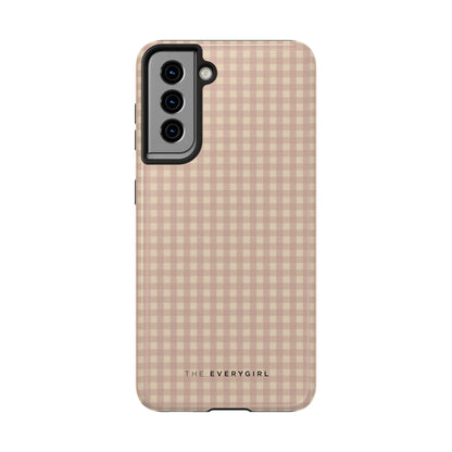 Neutral Blush Gingham IPhone Case