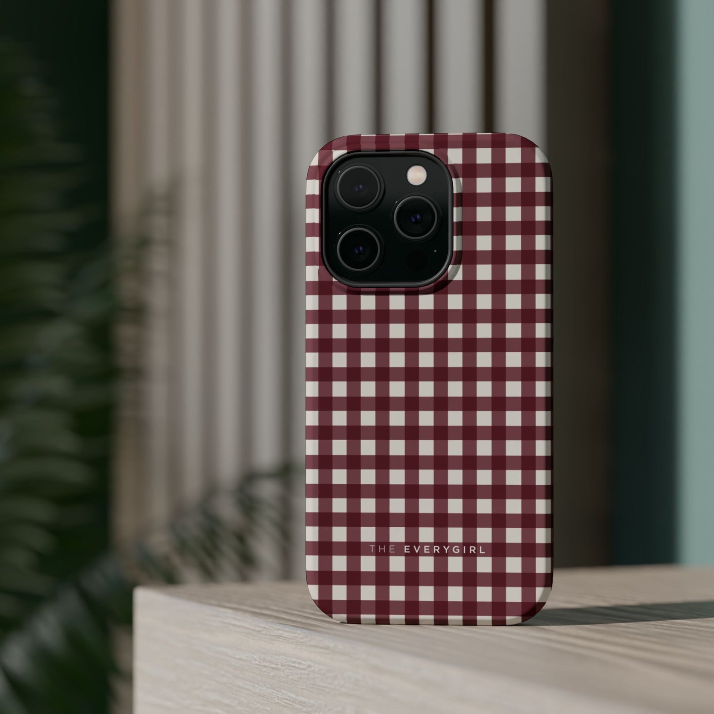 Burgundy Gingham Phone Case