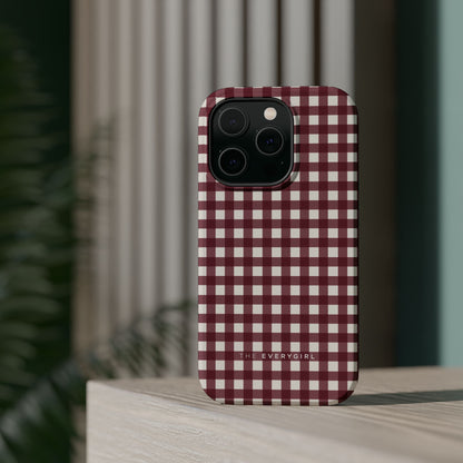 Burgundy Gingham Phone Case
