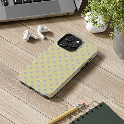 Yellow & Blue Polka Dots Phone Case