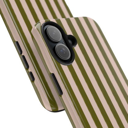 Green & Pink Stripes IPhone Case