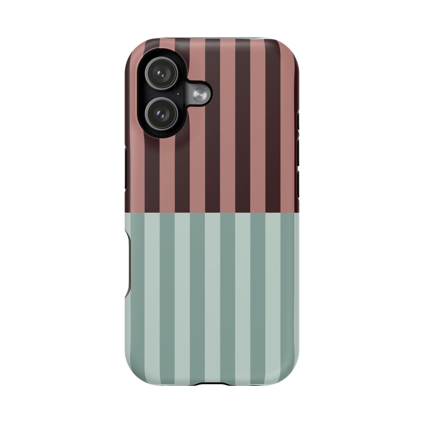 Burgundy and Blue Stripe Phone Case