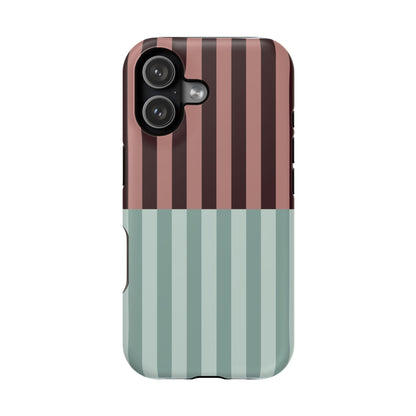 Burgundy and Blue Stripe Phone Case
