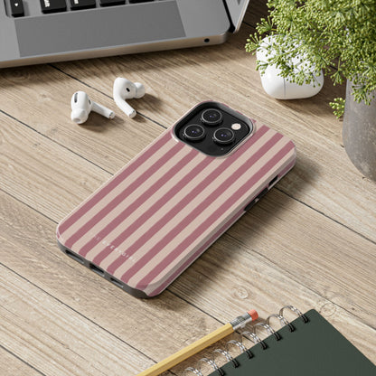 Tone on Tone Pink Stripes IPhone Case