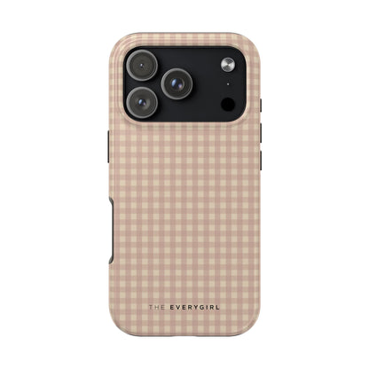 Neutral Blush Gingham IPhone Case