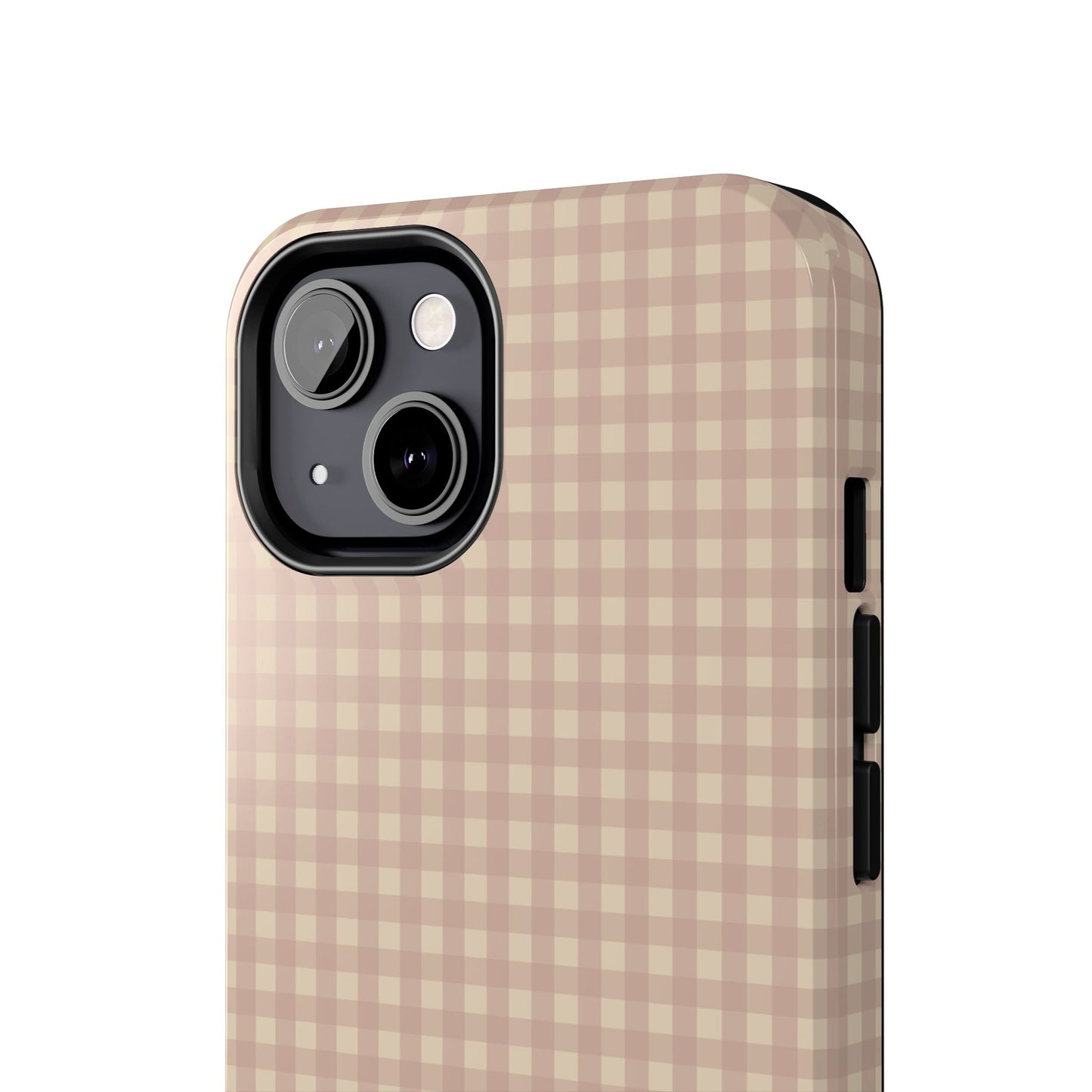 Neutral Blush Gingham IPhone Case