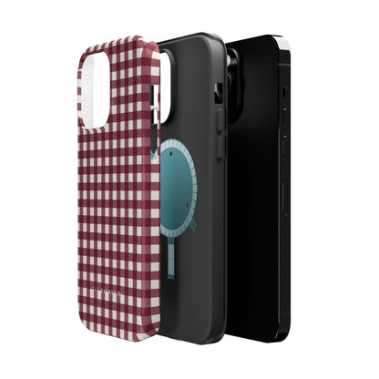 Burgundy Gingham Phone Case
